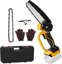 6IN CORDLESS BRUSHLESS MINI CHAINSAW COMPATIBLE WITH DEWALT 18V BATTERIES BARE