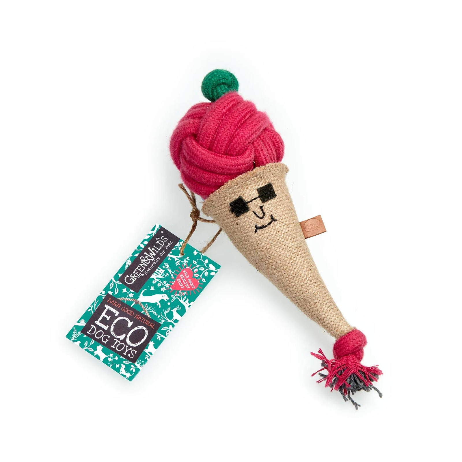 Green & Wilds Eco-Friendly Natural Dog Toy - Connie The Cornet