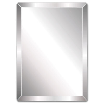 Pro Safe Glass Frameless 24'' x 36'' Rectangle Mirror Bevel Edge