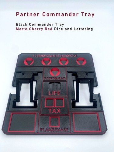 Partner Commander Tray designed to assist in tracking MTG Commander Damage - Picture 7 of 18