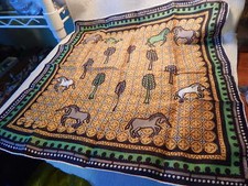 SCARCE VTG 50S TAMMIS KEEFE HANDKERCHIEF HANKY MYTHICAL UNICORNS UNUSED 14 X 14