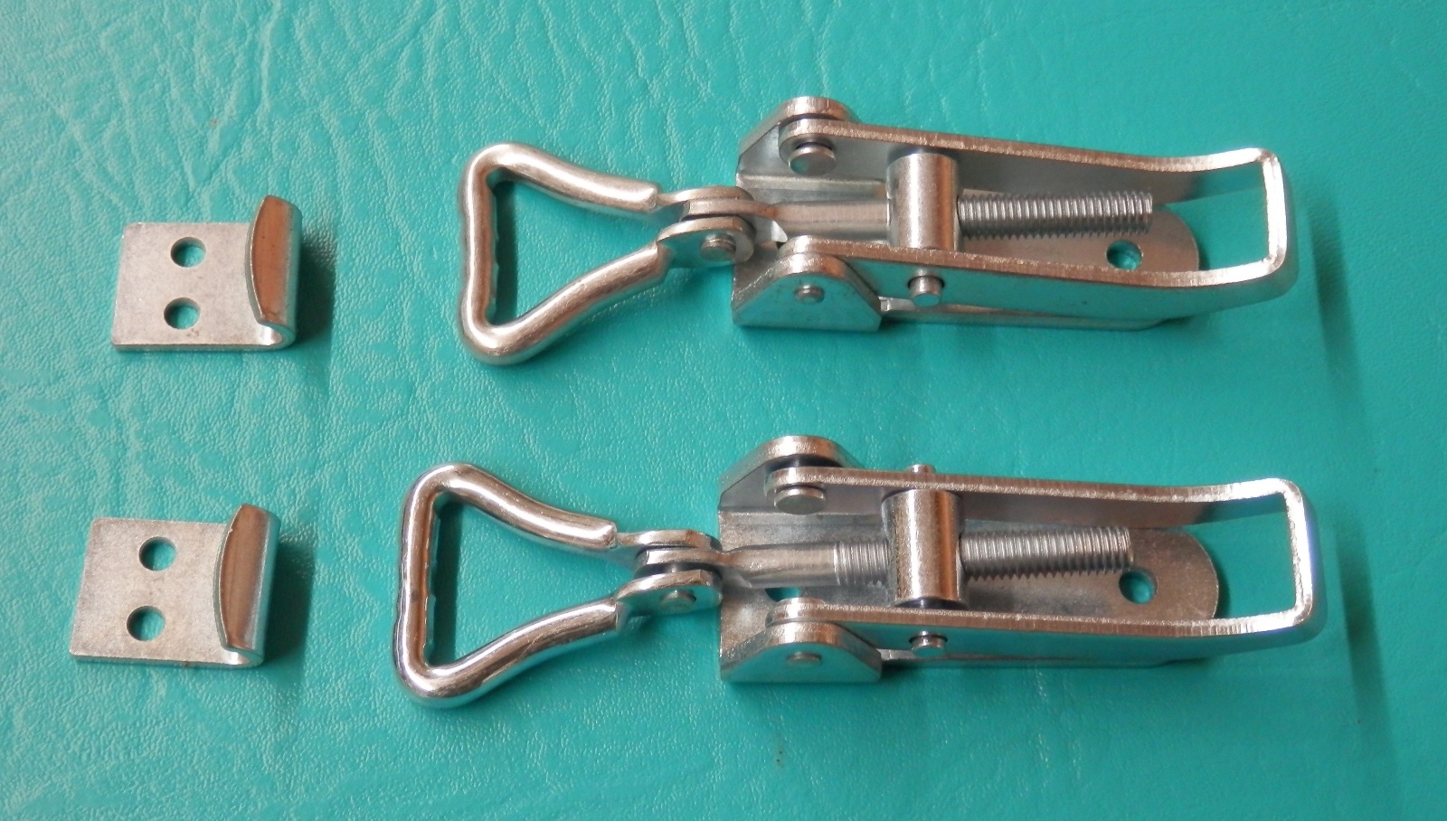 2 New Exposed Adjustable Draw Latches Galvanized Steel Catch Quick Lock 13435A63