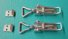 2 New Exposed Adjustable Draw Latches Galvanized Steel Catch Quick Lock 13435A63