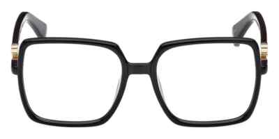 MAXMARA スクエアフレームメガネ MM5108 001 Max Mara MM5108-H 001 Black Square Plastic Optical