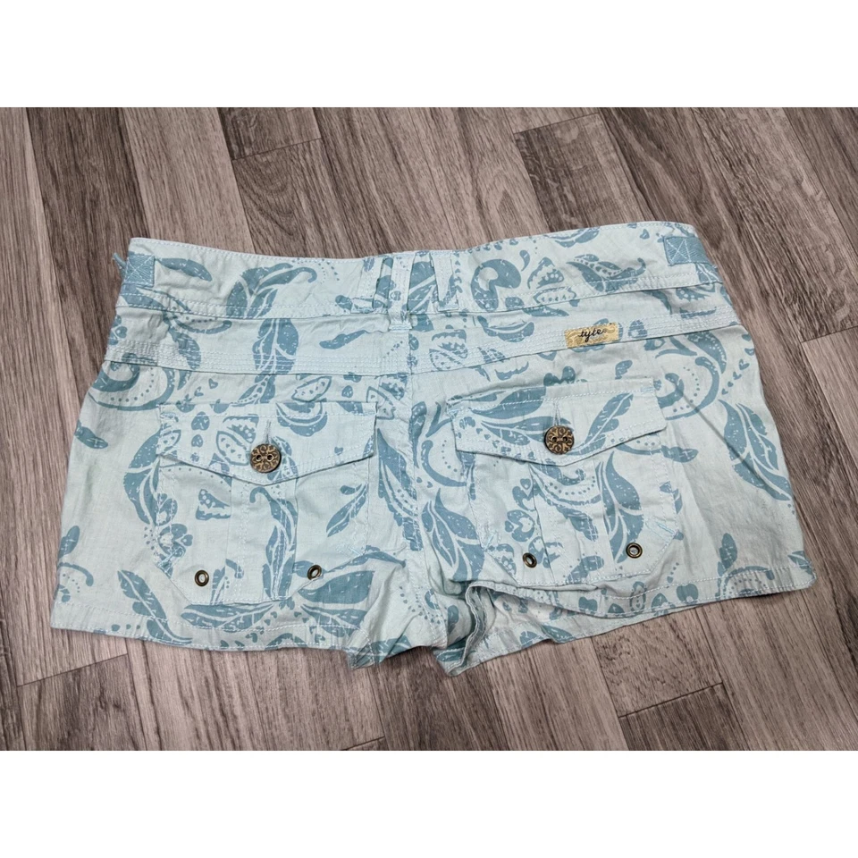 Pantalones Cortos Tyte Juniors Talla 3 Bolsillos Azul Teal Floral Foto 2 de 4