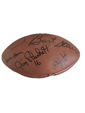 NFL QB LEGENDS Johnny Unitas/Bart Starr and others Autographed Football