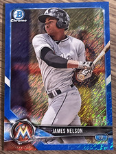 2018 Bowman Chrome Prospects Blue Shimmer #33 James Nelson /150