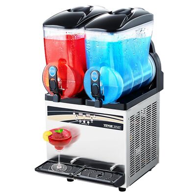 15Lx2 Commercial Slushy Machine - Margarita & Smoothie Frozen