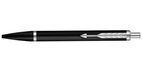 Parker Latitude Mattschwarz Jotter Kugelschreiber Chromrand Blaue Tinte Feine Feder - Bild 2 von 8