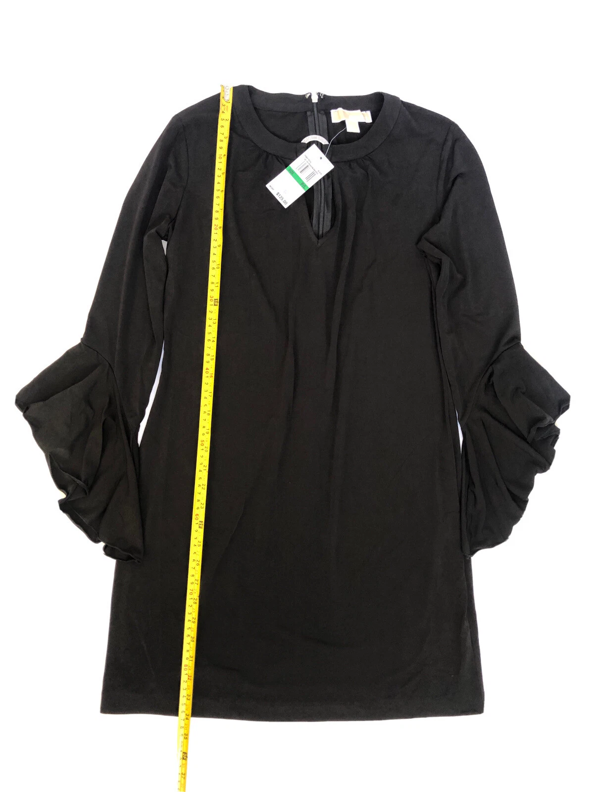 abito tubino michael kors wm taglia:P L nero manica a campana elasticizzato fibbia oro 125€