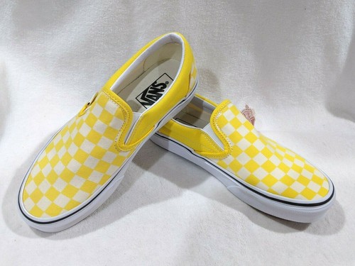 yellow checkered womens vans
