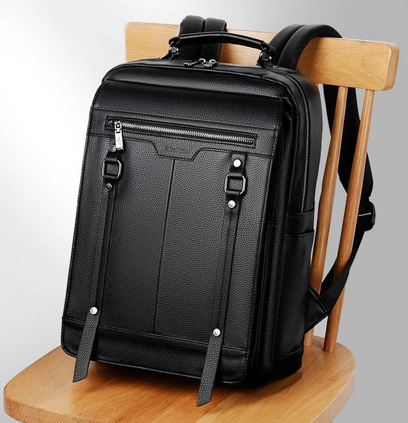 AU Fashion Mens Genuine Leather School Backpack Laptop Travel Waterproof Bag
Opens in a new window o