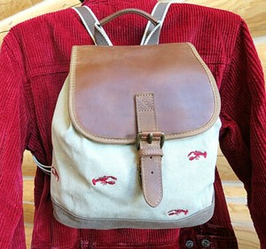 ll bean leather backpack