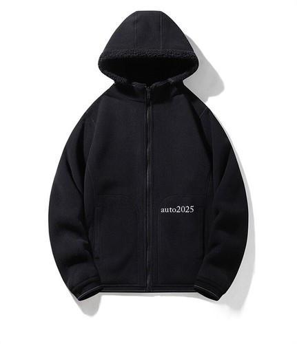 Mens Polar Fleece Hoodie Workout Top Outdoor Casual Hooded Coat Sport Sweatshirt - Picture 5 of 29