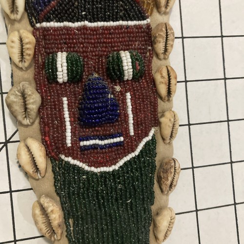 Vintage African Hand Beaded Yoruba Diviner Sash Nigerian Belt Wall Hanging - Picture 20 of 20