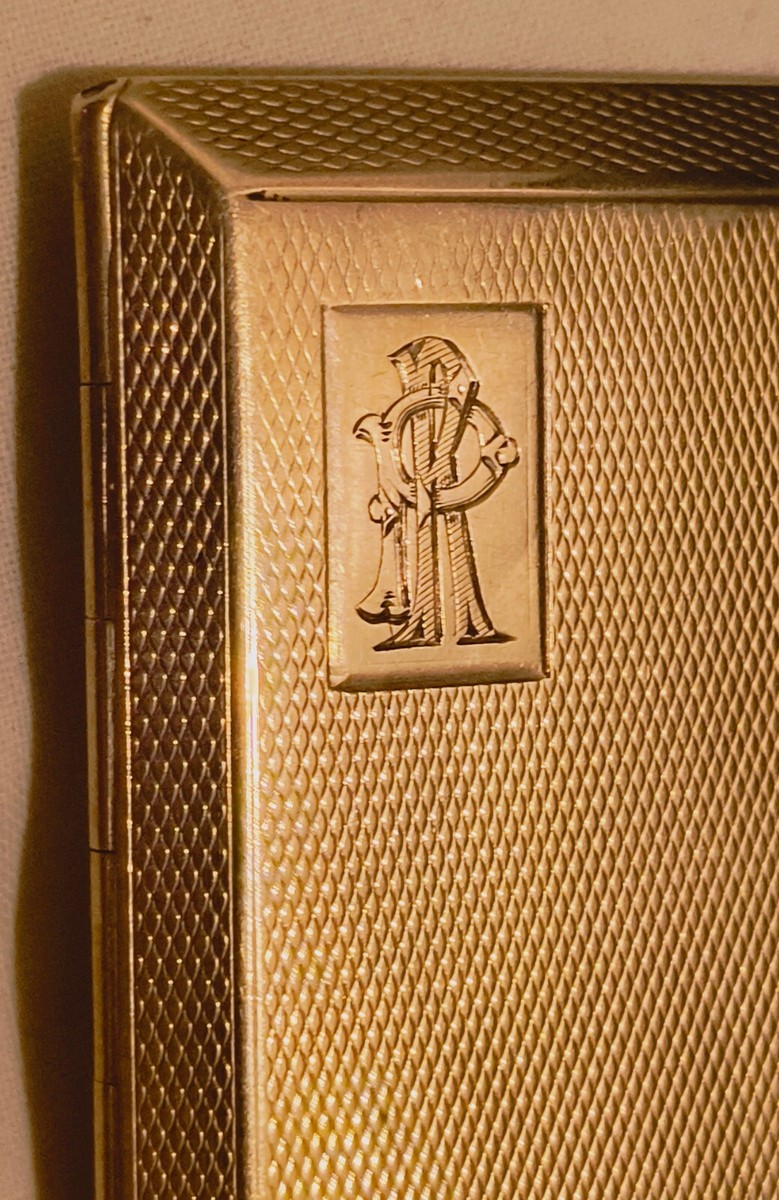 9ct gold cigarette case Hallmarked Antique Solid 9ct (375) Yellow Gold Cigarette Case 1929 King  George V