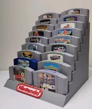 Nintendo 64, N64 18 Cartridge Display Stand, 3D Printed