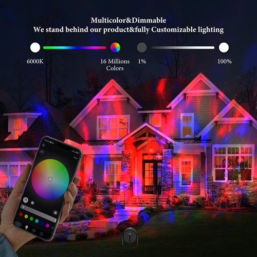 Water Wave Projector with APP & RF Control, IP65 Waterproof Smart Outdoor Lig... - Picture 3 of 8