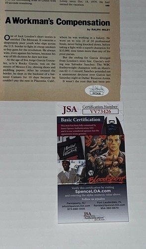 Ray Mancini Boom Boom signed Magazin Seite Boxing Champ handsigniert 3 JSA - Bild 2 von 2