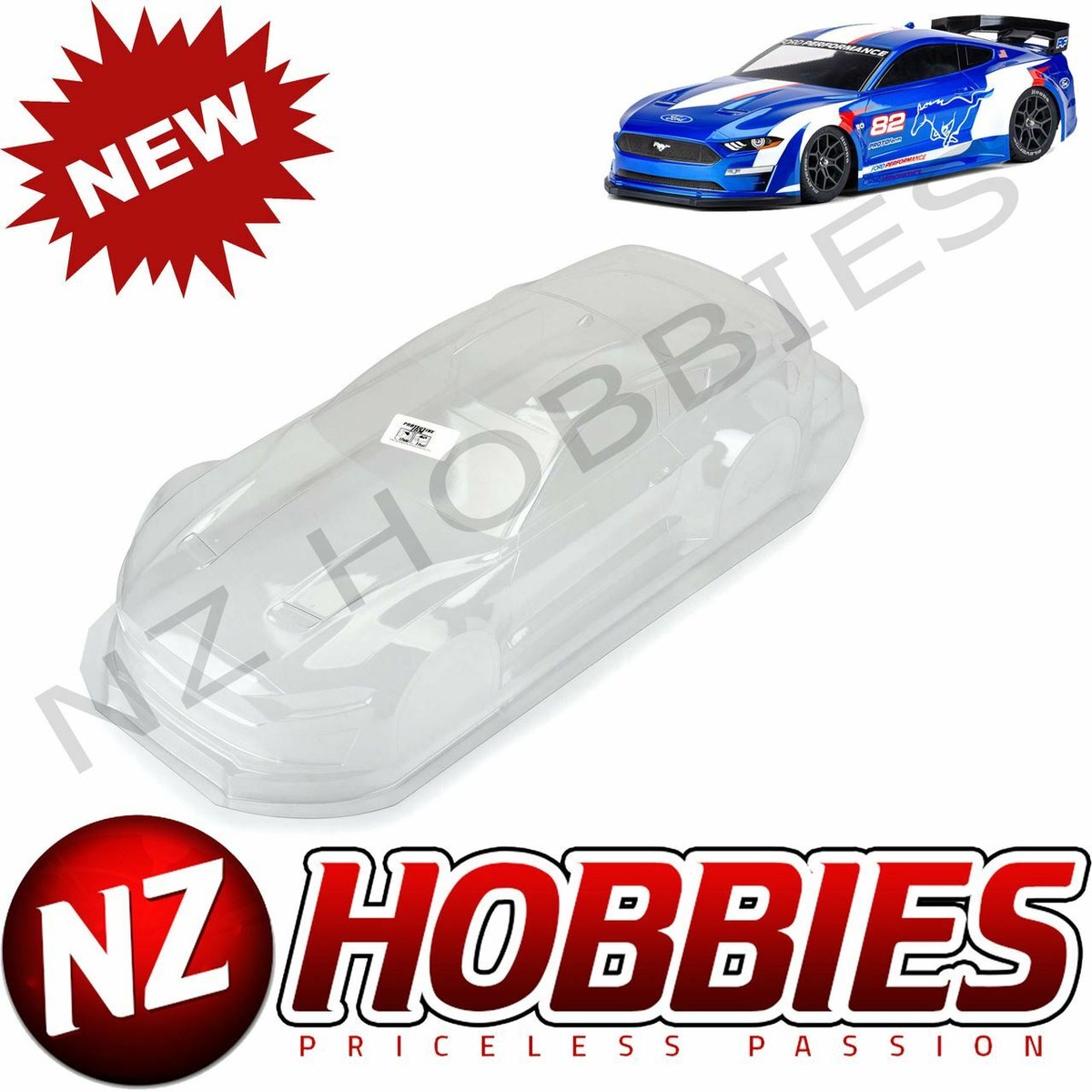 Pro-Line 1/8 2021 Ford Mustang Clear Body: Vendetta # PRM158200 | eBay