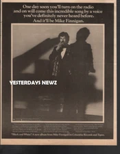 1978 Print Ad for Mike Finnigan Black and White LP