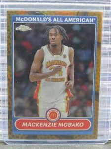2023 Topps Chrome McDonald's All American Basketball Orange Basketball Refractor Mackenzie Mgbako #2K7-8