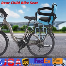 Child Bike Seat Bicycle Rear Mounted Children Seat Carrier for Kids & Toddlers