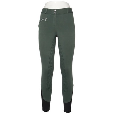 Equilibra, Reithose, Größe: 38, Grün/Schwarz, Baumwolle/Elasthan, Gepunktet #86A