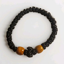 Handmade 33 Knot Orthodox Prayer Rope Bracelet black