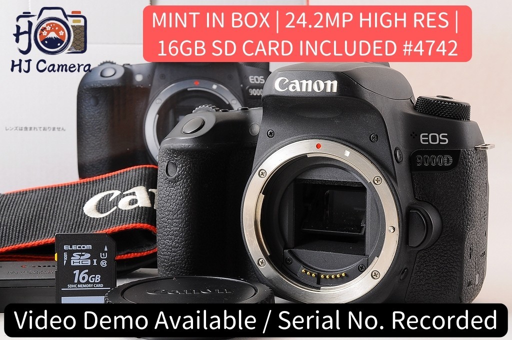 M*n様 Canon 77d (9000d) OVERSEAS VERSION MINT in BOX] Canon EOS 9000D DSLR Camera Body 77D 24.2MP w/ 16GB