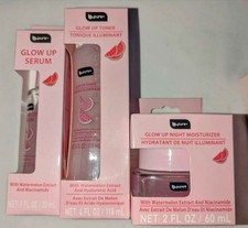 B-Pure Watermelon Glow Up Night Moisturizer, Serum Toner w/Niacinamide Set