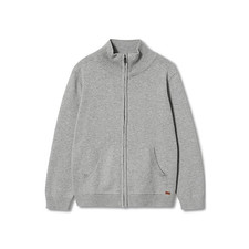 Mango Luke3 Sweater Kids 9-10 Gray Cotton Long Sleeve Full Zip Cardigan RED567