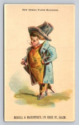 New Spring Paper Hangings Merrill Mackintires Salem Child Trade Card P894