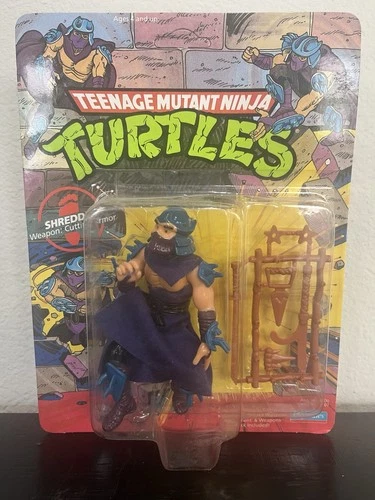 Vintage TMNT Ninja Turtles Shredder 1990 Playmates Action Figure Unpunched..