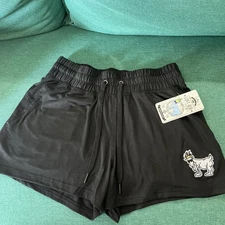New GOAT USA Women's Shorts Activewear Black size Small GU1503 drawstring pocket