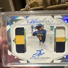 2023 Panini Flawless Showcase Memorabilia Rookie Jackson Chourio Milwaukee /25
