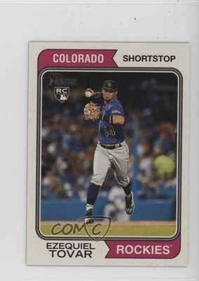 2023 Topps Heritage Mini 24/100 Ezequiel Tovar #317 Rookie RC tw0