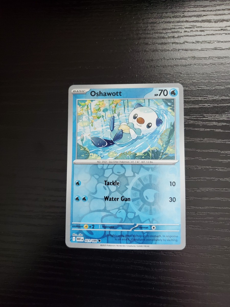 oshawott pokemon card holographic Pokemon SV: White Flare - Oshawott - 021/086