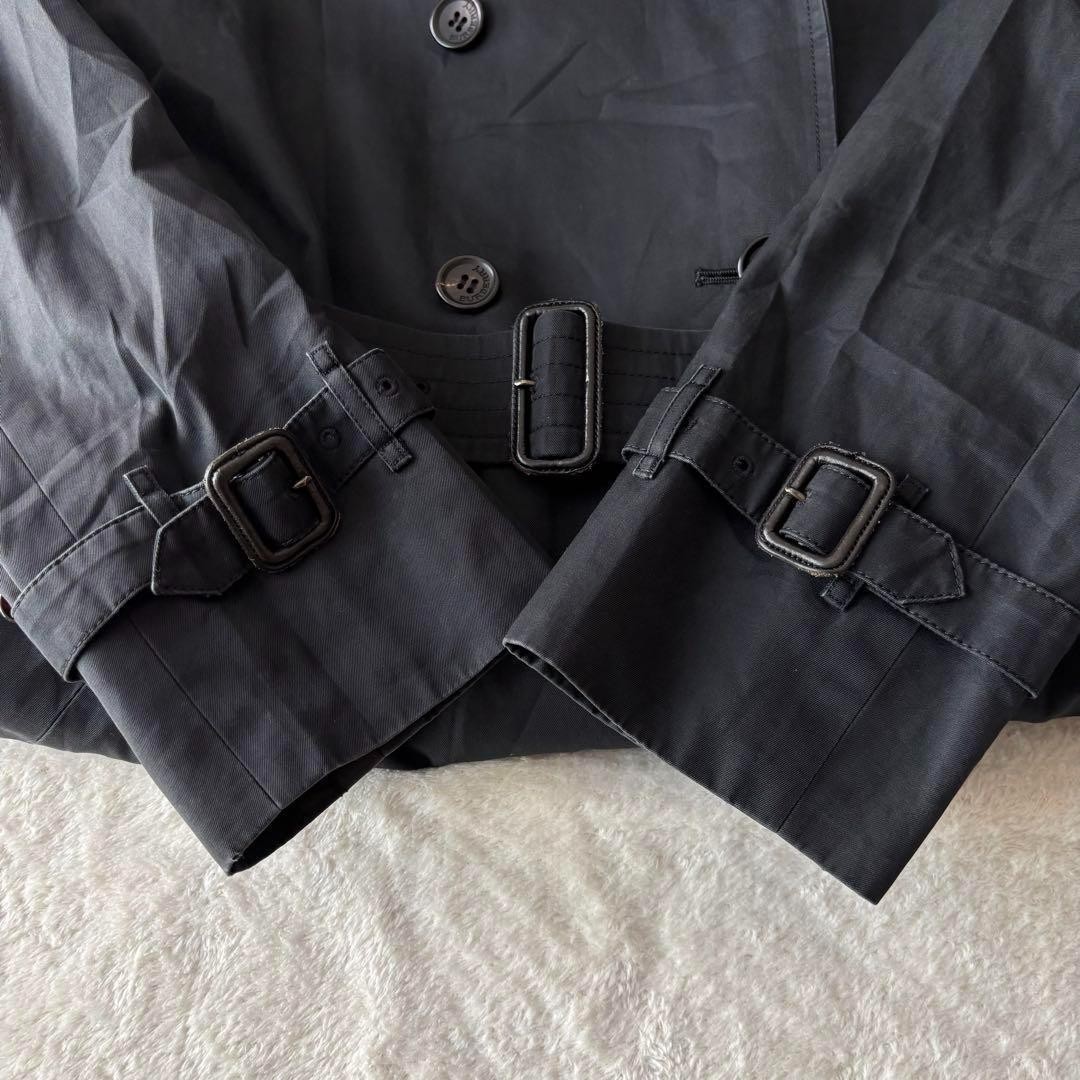 Burberry London Trench Coat Black Nova Check w/Wool Liner Women Size XS/S Used thumbnail 7