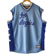 Vintage Majestic NBA Hardwood Classics Mens XXXL Blue Los Angeles Lakers Jersey