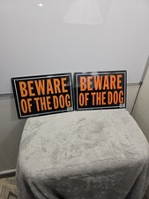 Hy-Ko Lot of 2 Beware Of The Dog Warning Sign