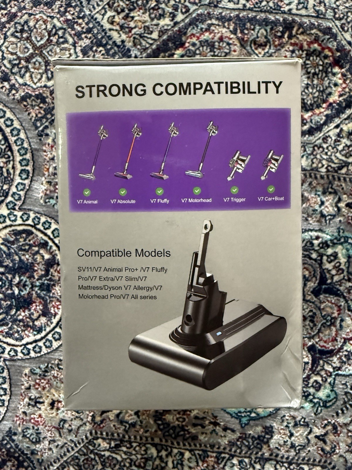 Rechargeable Battery pack for V7, Capacity: 6500mAh, Voltage 21.6V