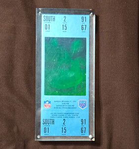 Super Bowl XXV 1991 Tampa Stadium Original Vintage NFL Football Ticket Stub