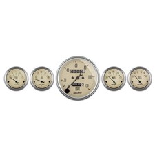 Auto Meter Antique Beige 5-gauge Kit 3-18 Mechanical Speedometer 120 Mph Auto Meter Antique Beige 5-gauge Kit 3-18 Mechanical Speedometer 120 Mph
