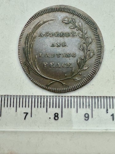1797 Hornsea Conder Token - A SPEEDY AND LASTING PEACE. Middlesex 337 (F303) - Picture 2 of 2