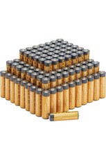 Amazon Basics 100-Pack AA Alkaline High-Performance Batteries, 1.5 Volt, 10-Year