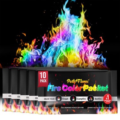 Magic Campfire Fire Color Changing Packets for Fire Pit (10 Pack) Outdoor