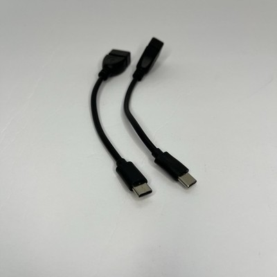 2 Pack Black USB Type-C to USB Type-A (Male To Female) Adapter Cable Charger