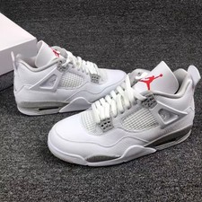 Jordan 4 Retro "White Oreo" Basketball Shoes Mid Top