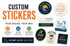 Custom Logo Stickers Vinyl Die Cut Waterproof UV Resistant 2"-22"